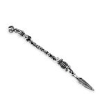 Uzun Yaprak Temalı Arnavut Zincirli Tek Kamçılı Kararmaz Metal Püskül