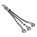 Ayyıldız Tasarım 3'lü Kamçı 925 Ayar Gümüş Püskül