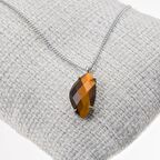 Kaplan Gözü Taşı Kolye-Kararmaz Zincirli