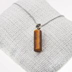 Kaplan Gözü Taşı Kolye-Kararmaz Zincirli