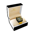 Ferro Sarı Renk Silikon Kordunlu Erkek Kol Saati TH-FM31351DWT-ZN