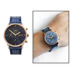 Toms Lacivert Renk Çelik Kordonlu Erkek Kol Saati TH-TM1911A-1018-T