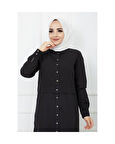 Baskı Detaylı Tunik Siyah-219