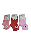 3'LÜ PAMUKLU KADIN PATİK ÇORAP