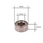 MR63ZZ Minyatür Rulman (3x6x2,5mm) 3D Yazıcı, Hobi vs. 10 Adet