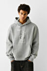 Baskılı Kapşonlu Sweatshirt FM1.132GÖ