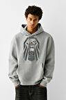 Baskılı Kapşonlu Sweatshirt FM1.136GÖ