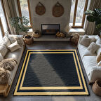 Kaymaz Taban Trend Vintage Yıkanabilir Dijital Baskı Halı