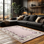 Kaymaz Taban Trend Vintage Yıkanabilir Dijital Baskı Halı