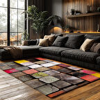 Kaymaz Taban Trend Vintage Yıkanabilir Dijital Baskı Halı