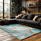 Kaymaz Taban Trend Vintage Yıkanabilir Dijital Baskı Halı