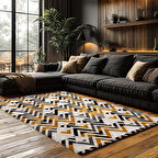 Kaymaz Taban Trend Vintage Yıkanabilir Dijital Baskı Halı