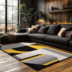 Kaymaz Taban Trend Vintage Yıkanabilir Dijital Baskı Halı