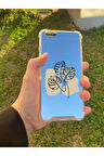 İphone 6 Plus İle Uyumlu Aynalı Monstera Desenli Darbe Kamera Korumalı Silikon Telefon Kılıfı