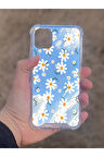 İphone 11 İle Uyumlu Aynalı Papatya Desenli Darbe Kamera Korumalı Silikon Telefon Kılıfı