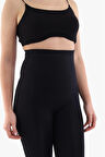 Toparlayıcı Yüksek Bel Korse Tayt - Siyah