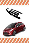 Citroen C-3 2011 Ve 2015 Modellerine Uyumlu Özel 4'Lü Mügen Tip Cam Rüzgarlığı