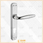 TOMBİK KOL AYNALI NİKEL SATEN YALE KAPI KOLU