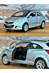 Opel Corsa OPC Çek Bırak Die - Cast Metal Model Araba - Gri 11.5 cm