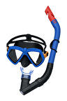 Dominator Çozuk Yüzücü Gözlüğü Şnorkel Maske Seti - 7 Yaş - 14 Yaş Arası ( Mavi ) 24070