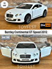 2012 Bentley Continental GT Speed Çek Bırak Kapıları Açılabilen Metal Model Araba - Beyaz 11.5 cm