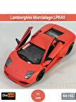 Lamborghini Murcielago LP640 Çek Bırak Kapıları Açılabilen Metal Model Araba - Turuncu 11.5 cm