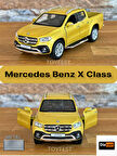 Mercedes - Benz X - Class Çek Bırak Die - Cast Kapıları Açılabilen Metal Model Araba - Sarı 11.5 cm