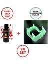 Halloween Cadılar Bayramı 50 gr. Yapay Vampir Dracula Yapay Kan Boya + Vampir Neon Glow Dişlik Seti
