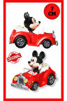 Racerverse Tekli Model Araba - Figürlü Yarış Arabası - Disney Mickey Mouse - 7 CM