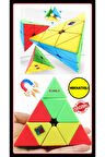 Moyu Meilong Pyramid Magnetic Cube- Mıknatıslı Stickersız Akıl Zeka Rübik Küp