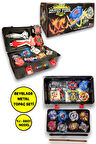 Beyblade Metal Assembled Gyro Tool Box YJ - 8801 - Yeni Nesil Çantalı Beyblade Metal Topaç 12 li Set