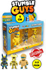 Stumble Guys Seri 1 - 3D Mini 3 lü Figür Seti - 3 ADET Hatshepsut Anubis Krom Goldheart - 5 cm