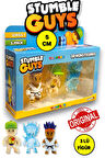 Stumble Guys Seri 1 - 3D Mini 3 lü Figür Seti - 3 ADET Sensei Inside Out Frozen Valkyrie - 5 cm