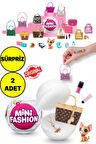 2 ADET Moda Aksesuarları Sürpriz Paket - Minyatür Sürpriz Moda Aksesuar ve Eşyaları - 2 ADET