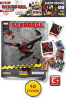 Marvel Deadpool Çıkartma Albümü + Özel Mini Çizgi Roman | Panini Lisanslı Ürün ( 8 STICKER 2 KART)