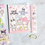 Spiral Not Defterli Cetvelli My Melody Kuromi Model Normal ve Şeffaf Sticker Dergisi - MODEL 3