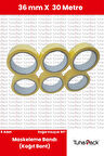 Maskeleme Bandı 36mm X 30m Sarı (6 Adet) (Kağıt Bant) - Oto Boya, Fırın ve Dekorasyon Bandı