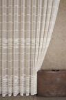 Massarelli Örme Tül Çizgili Ekru Pilesiz 
