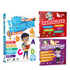 Pruva Akademi 4. Sınıf Tüm Dersler Paragraf ve Problemler Soru Bankası Seti 3 Kitap