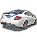 Mercedes C-Serisi W204 Uyumlu Coupe Spoiler Boyasız