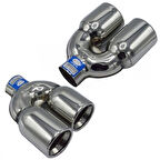 Universal Krom Egzoz Ucu Çiftli M Model Sağ Çıkış 90×100 800-036R