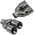 Universal Krom Egzoz Ucu Çiftli S Model Sağ Çıkış 90×110 800-030R