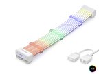 2X8 Pin Argb Pcie Gpu Güç Uzatma Kablosu Bükülebilir 2 Mm 108 Led Beyaz ND2813W