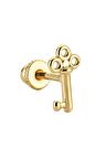 Anahtar Altın Helix/Kıkırdak Piercing 14 Ayar Sarı