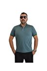Erkek Polo Yaka Yeşil Renk Tişört
