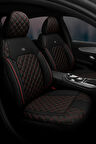 Fiat Linea 2007–2017 Monaco Serisi Eviza Siyah Kırmızı Koltuk Kılıfı