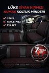 Honda Civic Eg Kasa 1992-1995 Uyumlu Kumaş Koltuk Minderi Kapitone Desen Terletmez Yedili Siyah Kırm