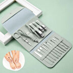 Kendiliğininden Çantalı Seyahat Tipi 16 Parça Manikür Pedikür Seti