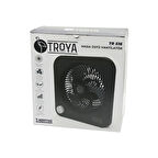 Masa Üstü Vantilatör Fan=22cm 3 Kademe Hız 40w  3 Pervane  Siyah Pls.stand=28x27x13cm Tr-516
