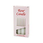 4pcs - Kalın   Çap=2cm - Uzunluk=15cm     Beyaz Klasik  Market Mum